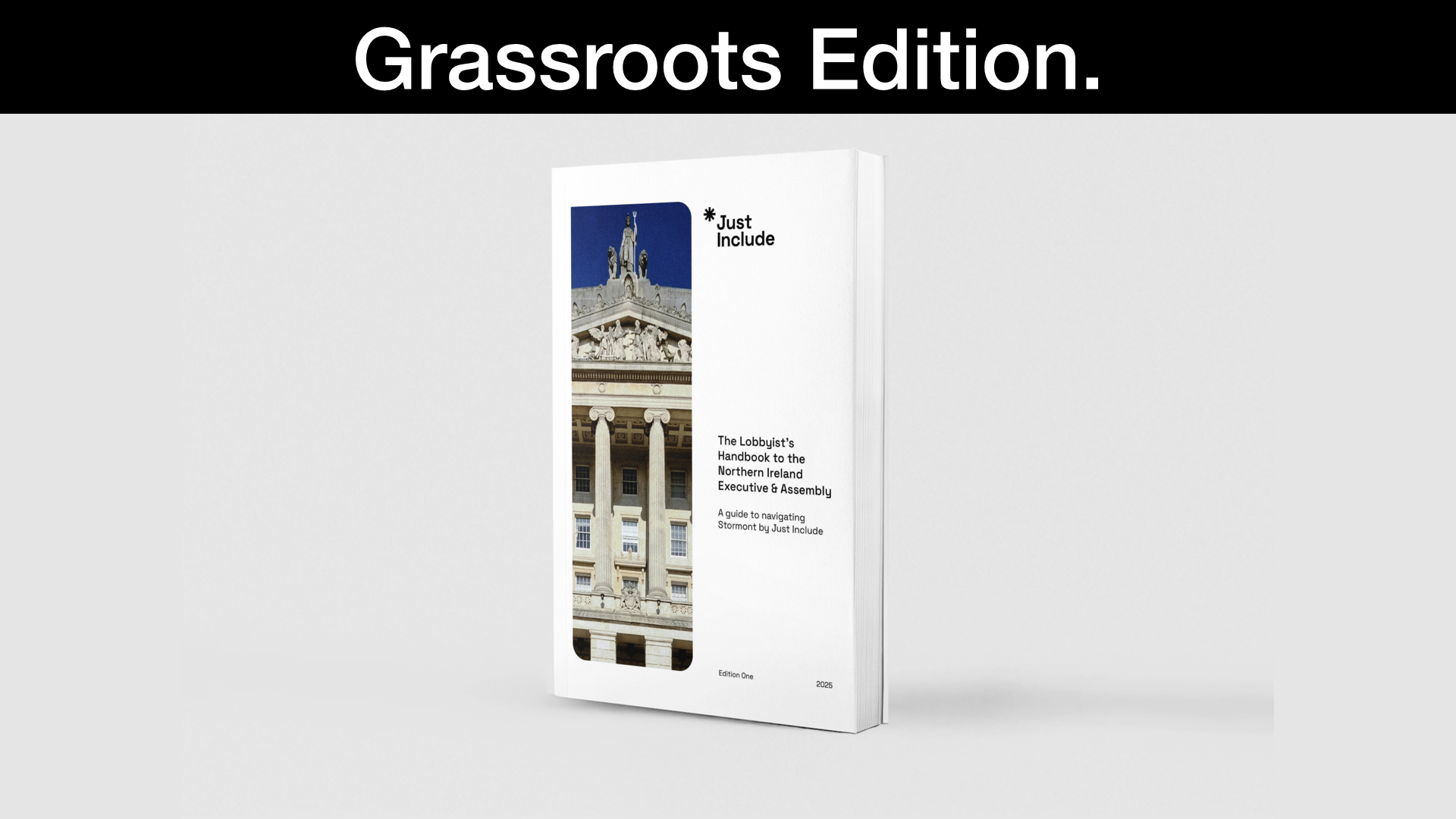 Grassroots edition written on a black banner in white above the handbook