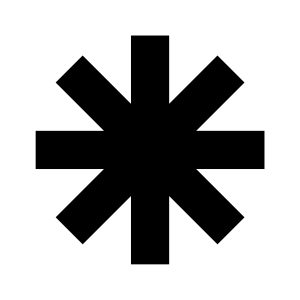 Just Include black asterisk on white background 
